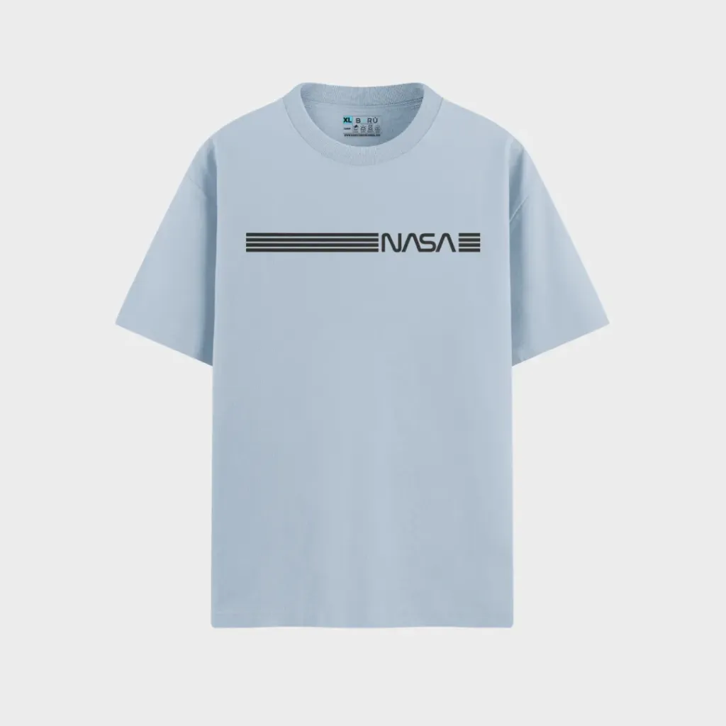 Oversize br - Nasa black (Azul bebe)