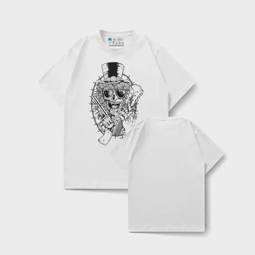 Camiseta skull - Vintage