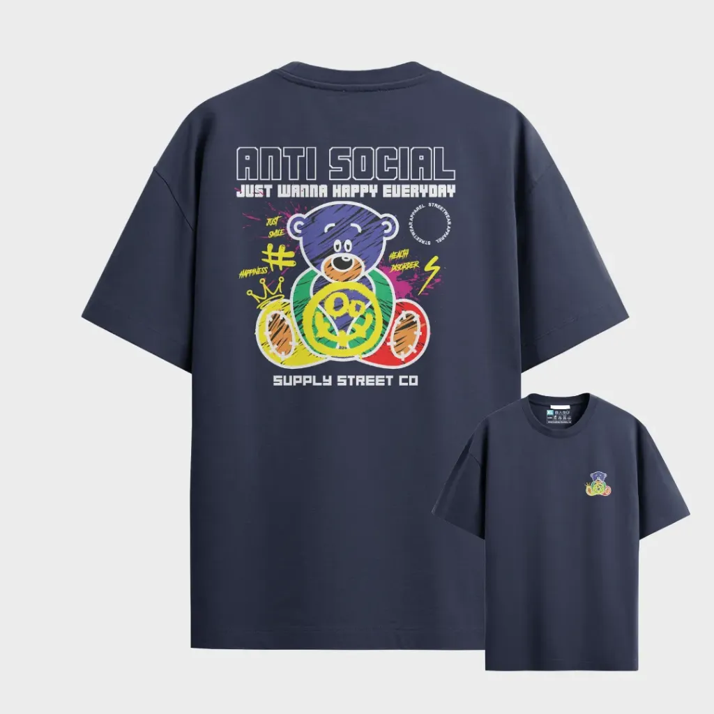Oversize - Anti social (Azul marino)