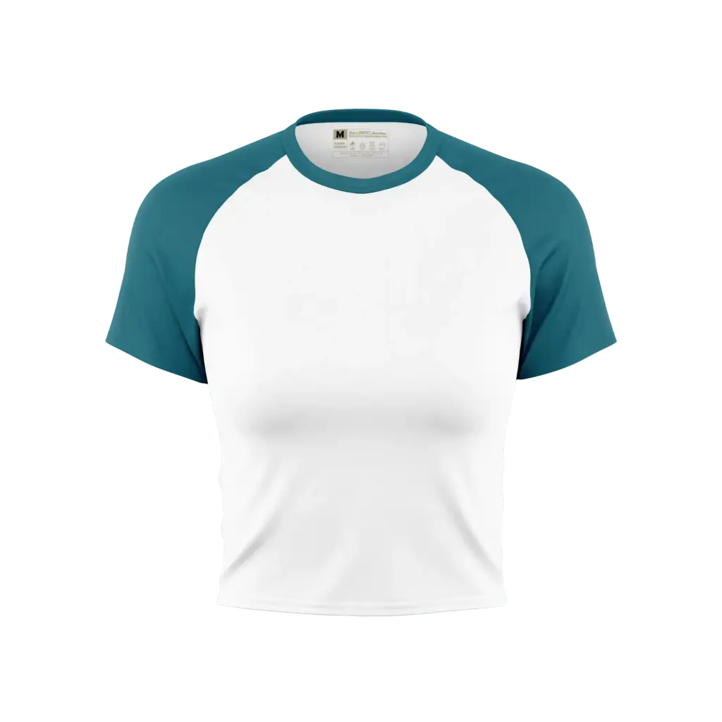 Crop top beisbolero manga corta