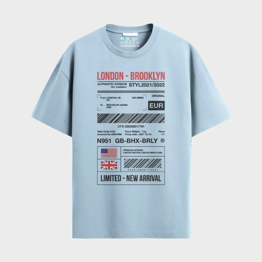 Oversize - London - Brooklyn (Azul celeste)