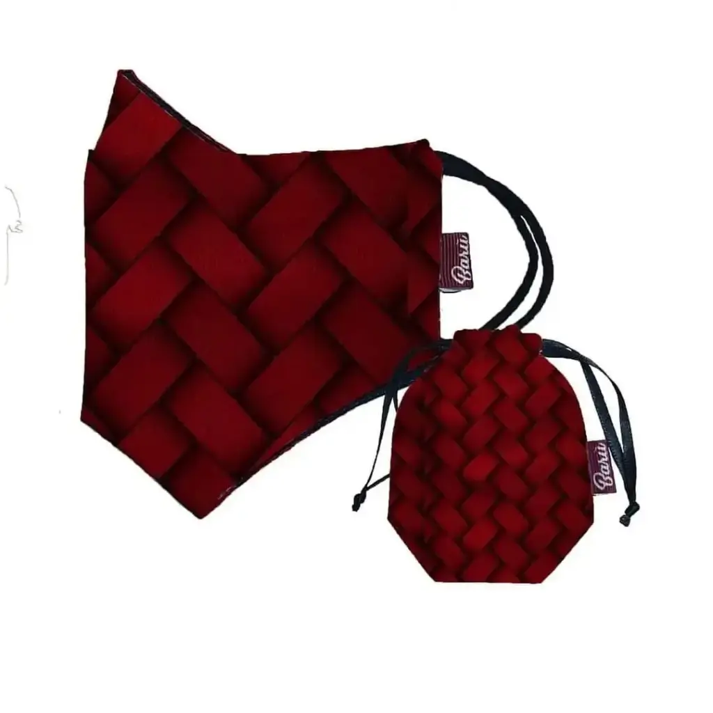 Tapabocas Barú Store - Trenzado Rojo Vino