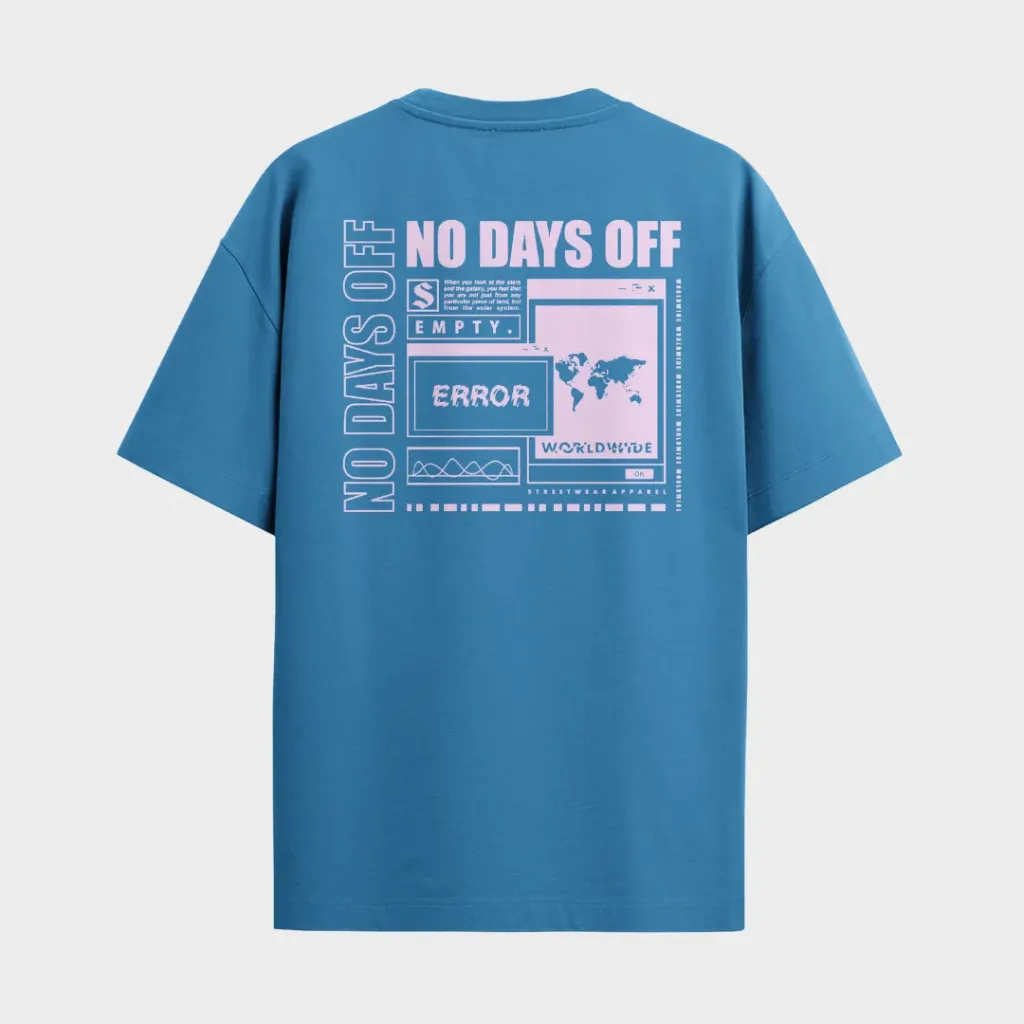 Oversize - No days off 2 (Azul carolina)