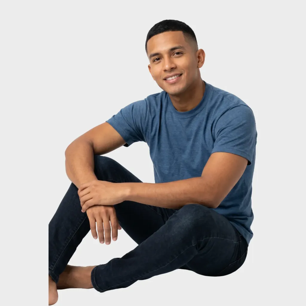 Camiseta clásica - Azul Jaspe