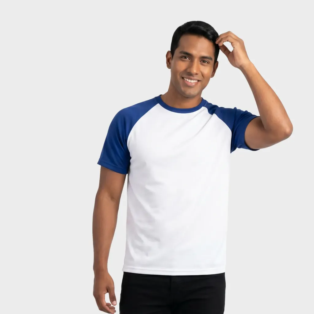Beisbolera Blanco - Azul rey