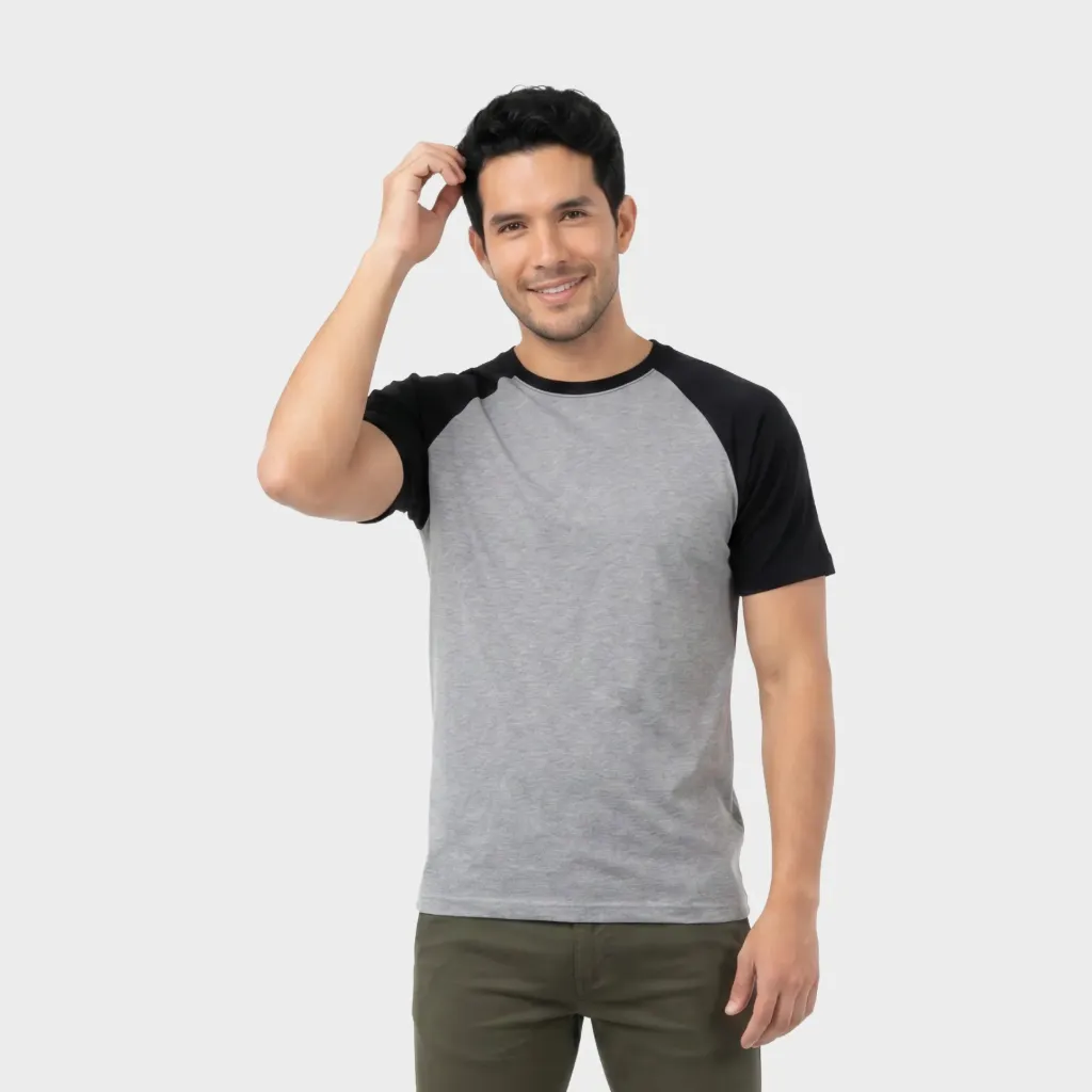 Beisbolera Gris jaspe - Negro