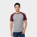 Beisbolera Gris jaspe - Vinotinto