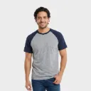 Beisbolera Gris jaspe - Azul marino