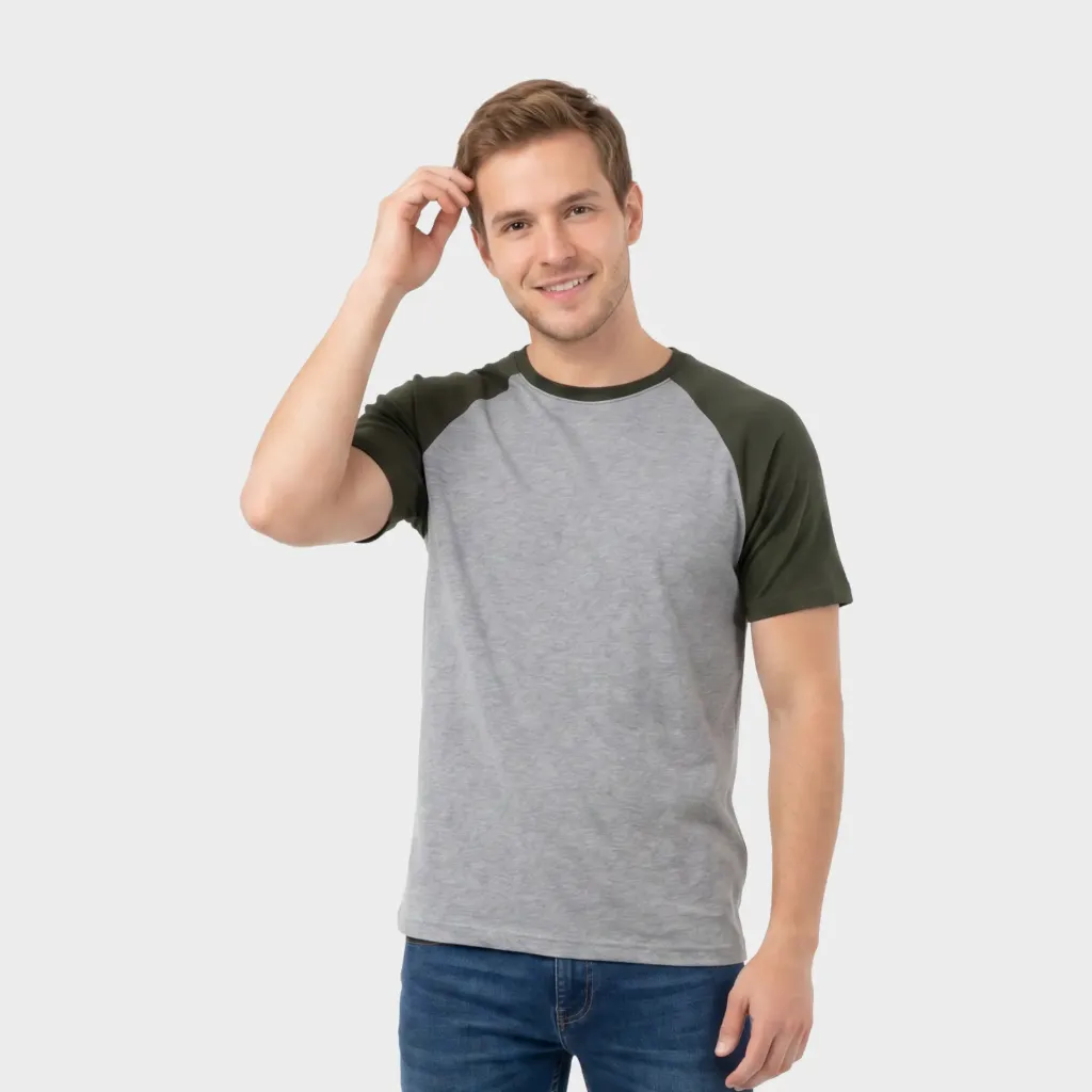 Beisbolera Gris jaspe - Verde militar