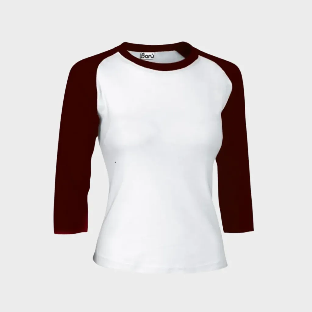 Polialgodon beisbolera mujer manga 3/4 (Amarillo)