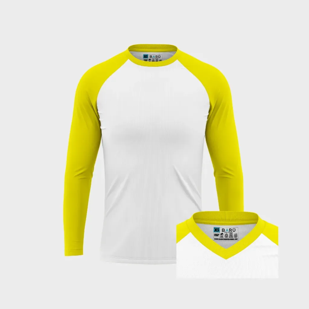 Polialgodon beisbolera niños manga larga (Amarillo)