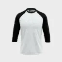 Beisbolera manga 3/4 torso blanco