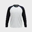 Beisbolera manga larga torso blanco