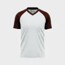 Beisbolera cuello v torso blanco