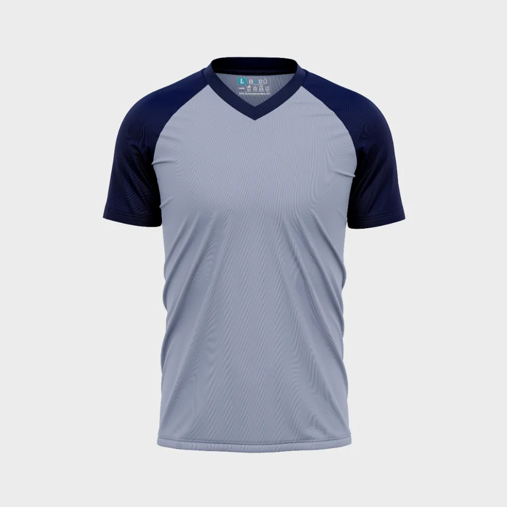 Beisbolera cuello v torso Gris Jaspe