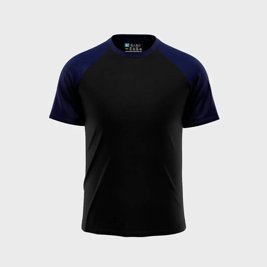 Beisbolera manga corta torso negro (Azul marino)