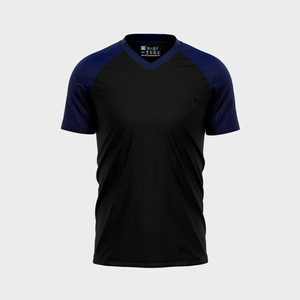 Beisbolera cuello v torso negro