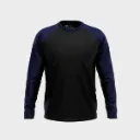 Beisbolera manga larga torso negro