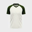 Beisbolera cuello v torso marfil