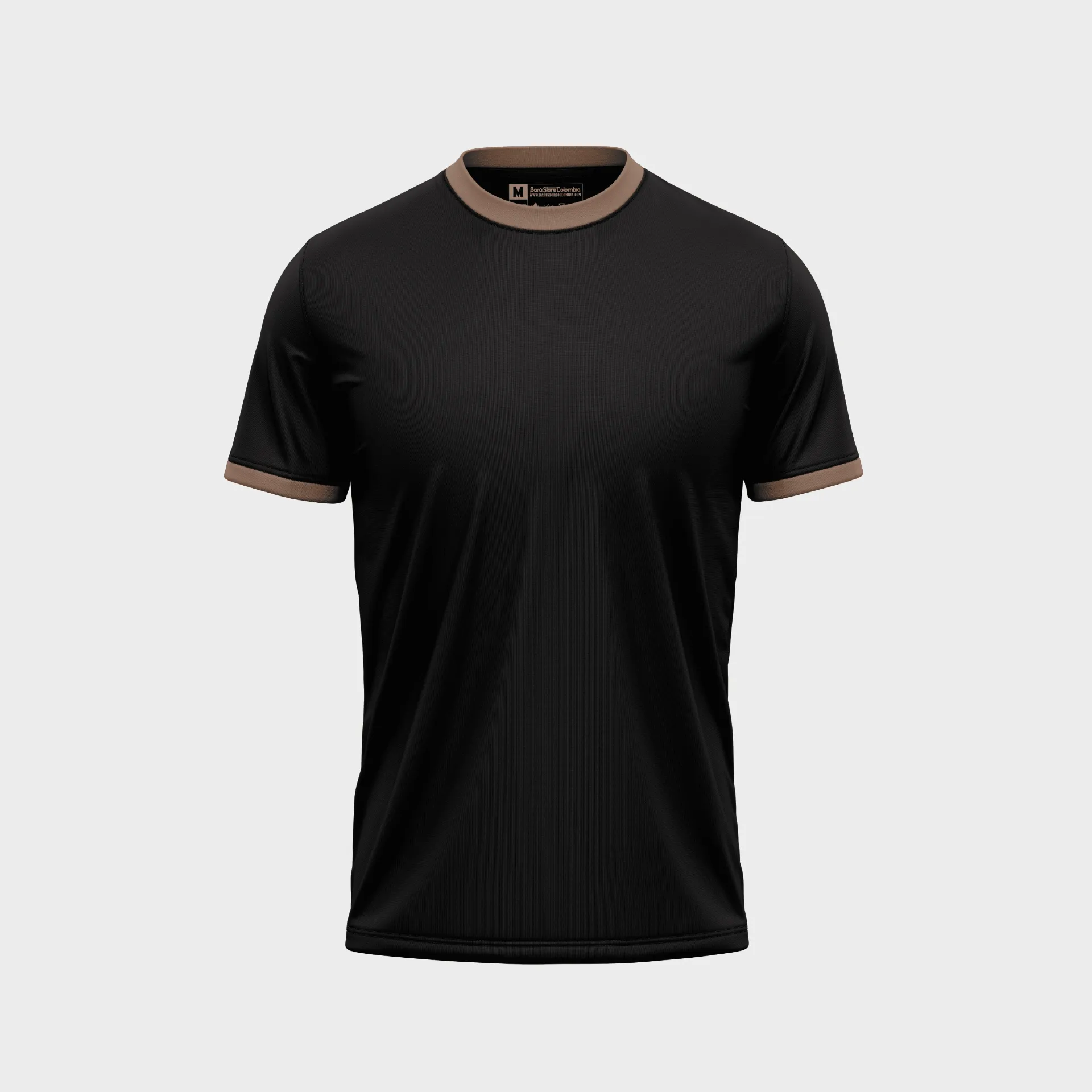 Camiseta negro bordes