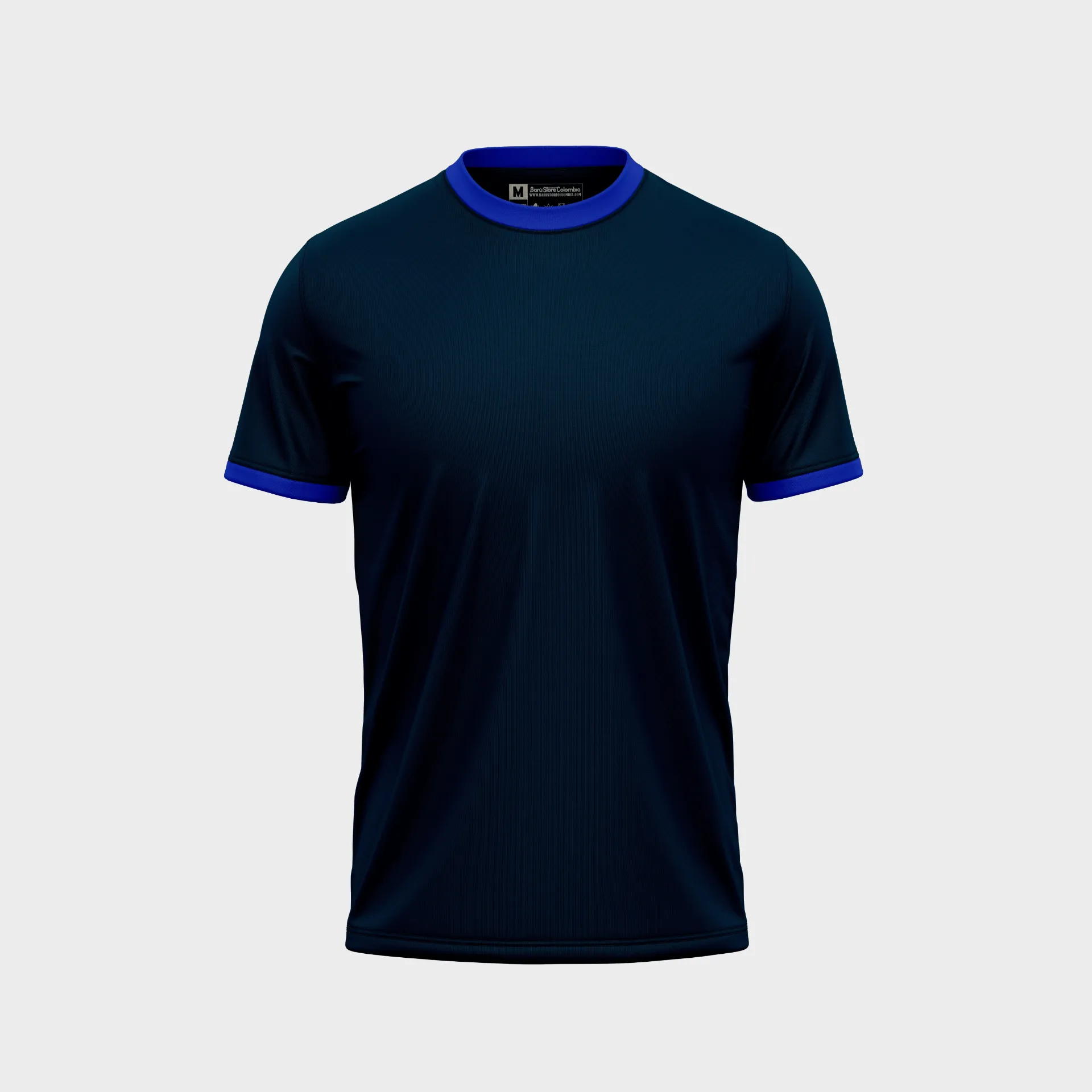 Camiseta petroleo bordes (Azul rey)