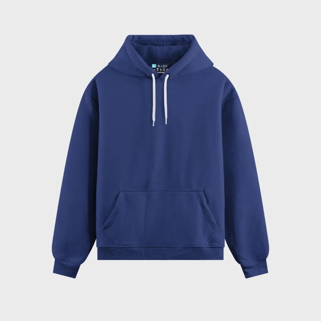 Hoodie clásico unicolor - azules (Azul)