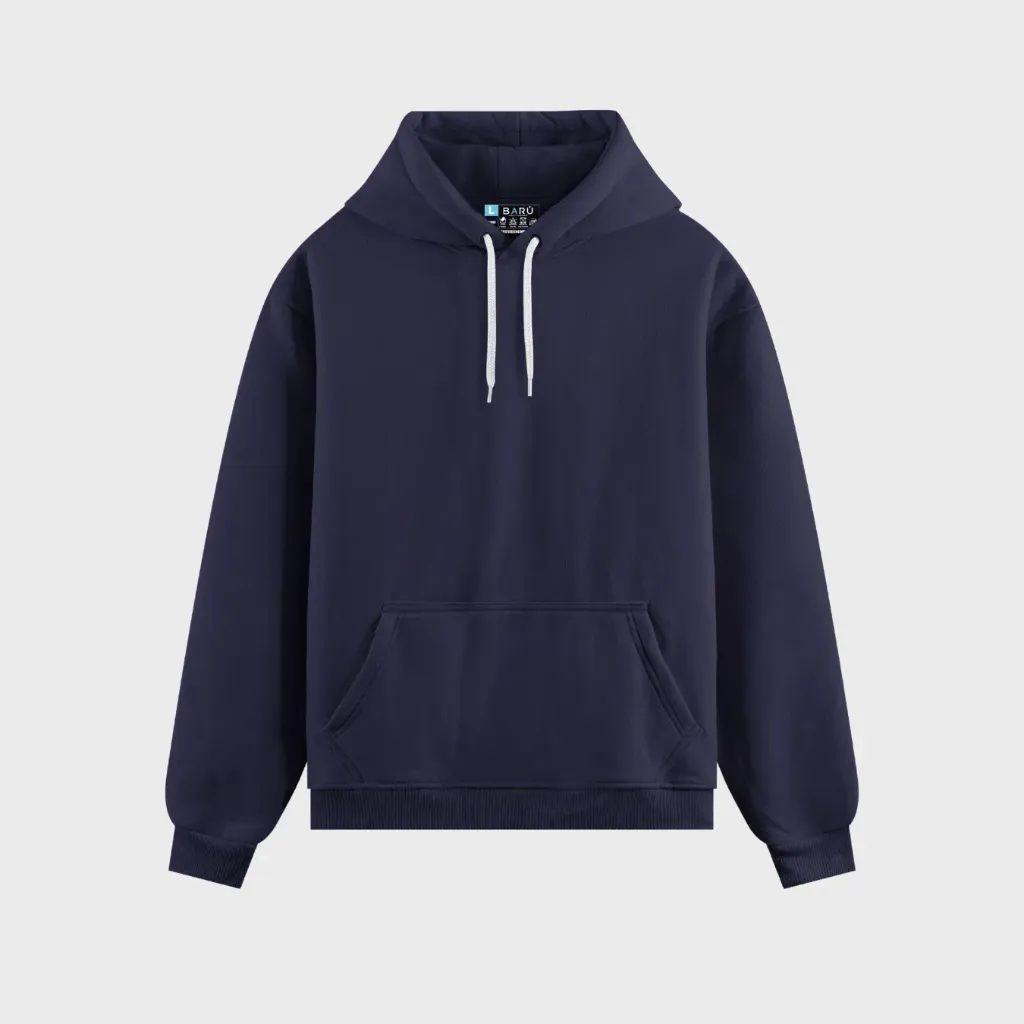Hoodie clásico unicolor - berenjena
