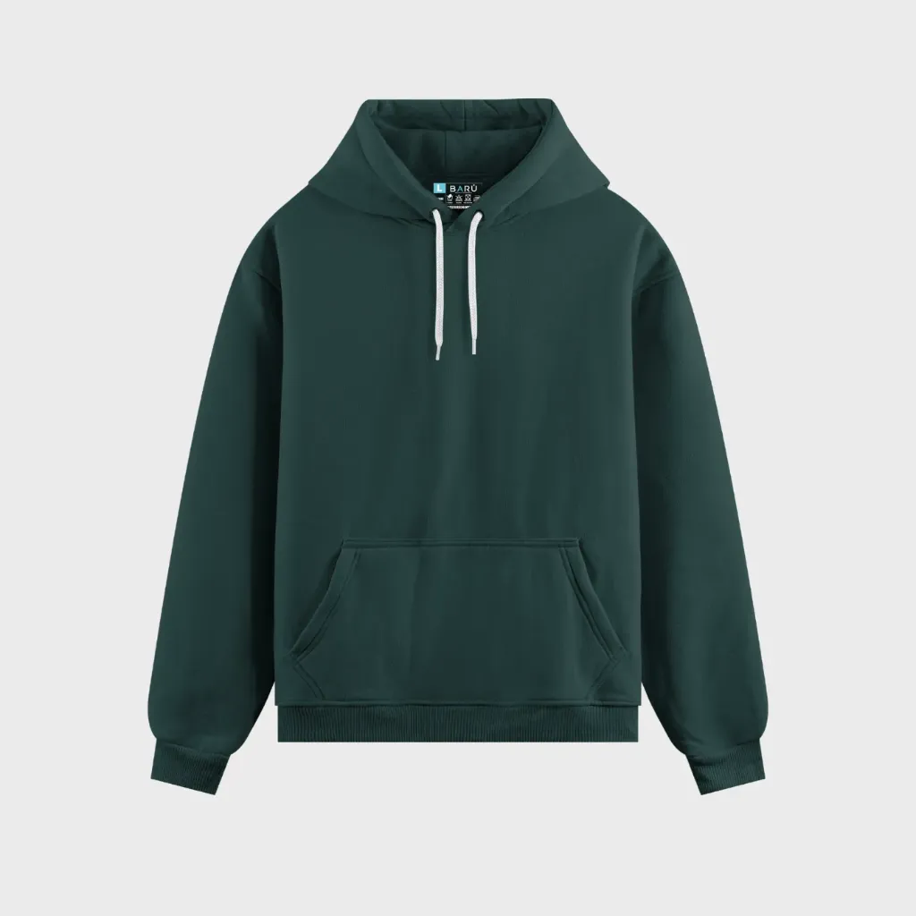 Hoodie clásico unicolor - verde (Botella)