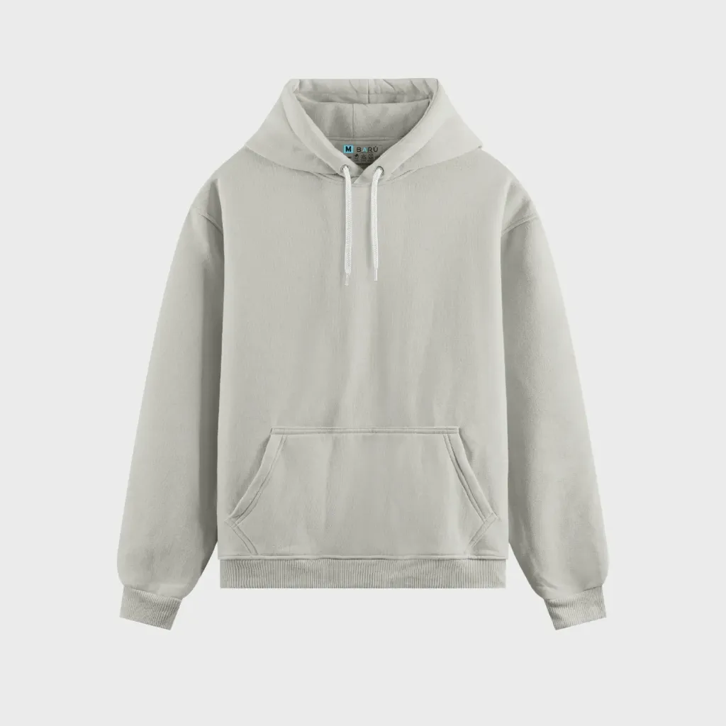 Hoodie clásico unicolor - marfil