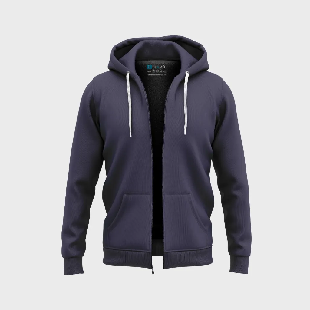 Hoodie abierto unicolor - berenjena