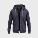 Hoodie abierto unicolor - berenjena