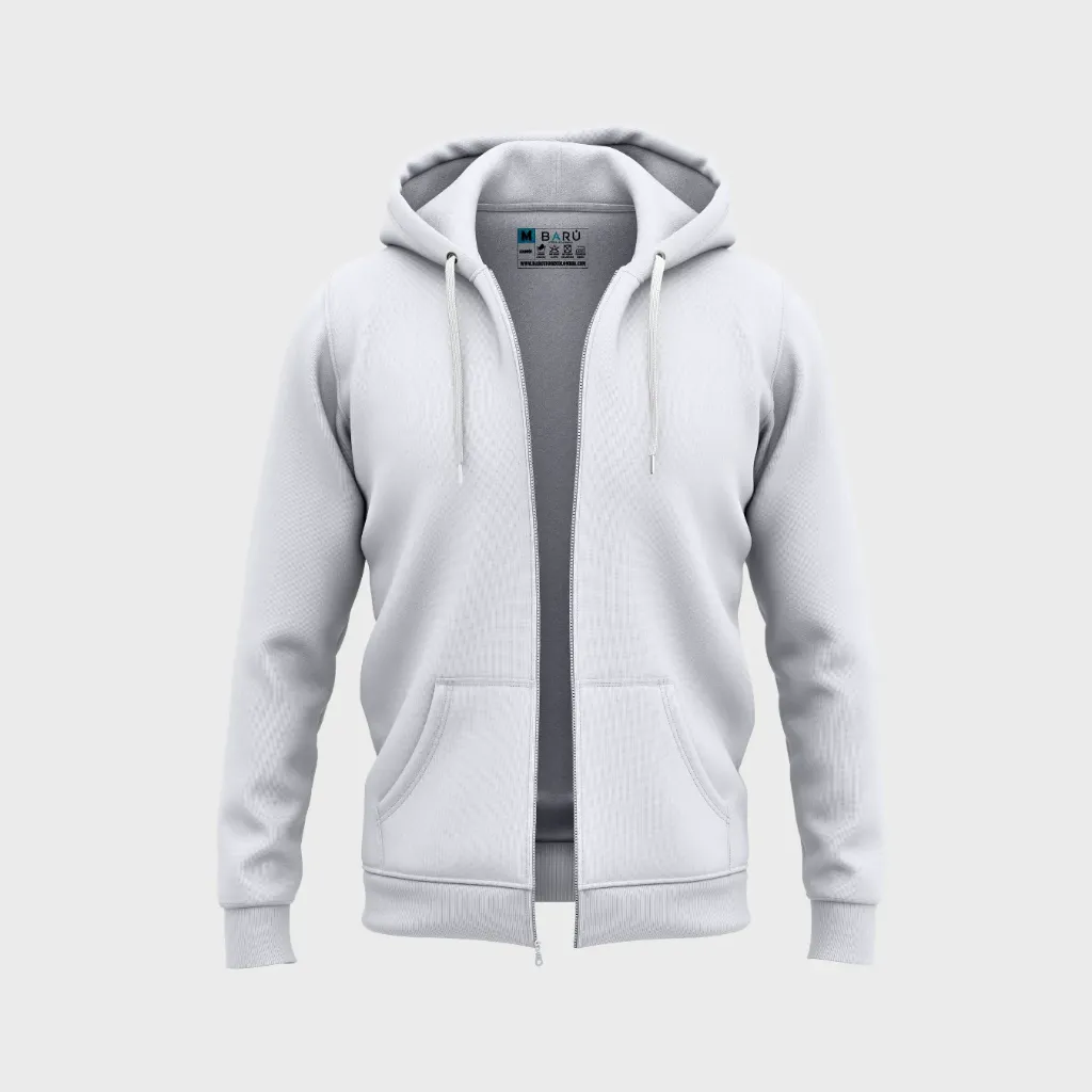 Hoodie abierto unicolor (Blanco)