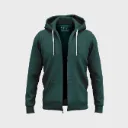 Hoodie abierto unicolor - verde