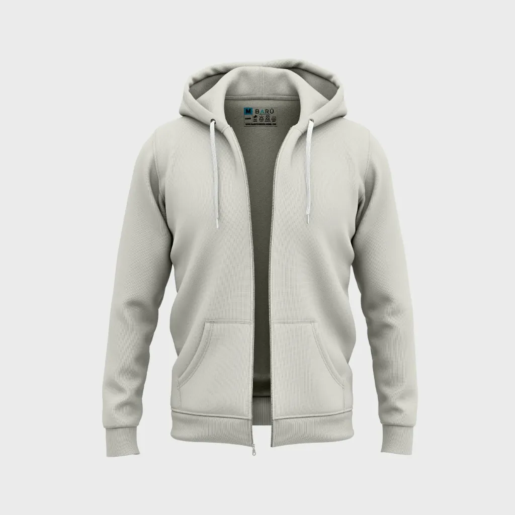 Hoodie abierto unicolor - marfil