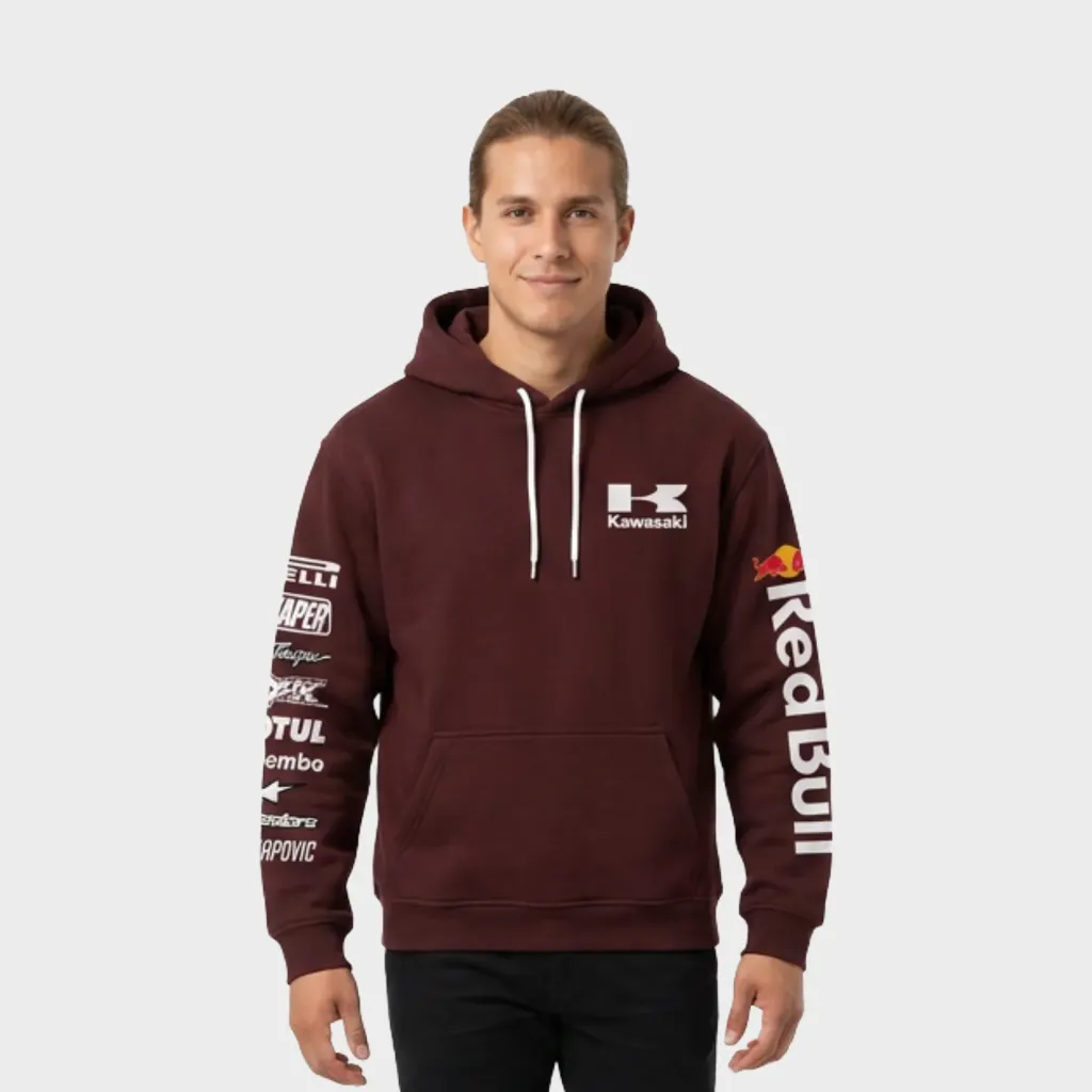Hoodie clásico Kawasaki (Azul marino)